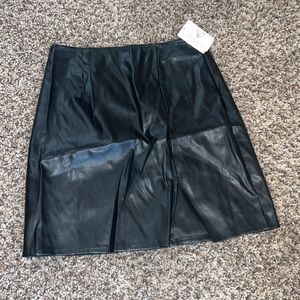 Black pleather skirt